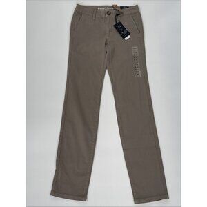 American Eagle Pants Womens 2 Long Tan Twill Skinny Low Rise Super Stretch NEW